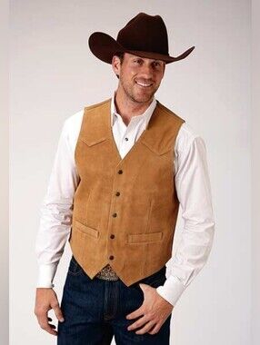 Roper Cow Suede Leather Western Vest